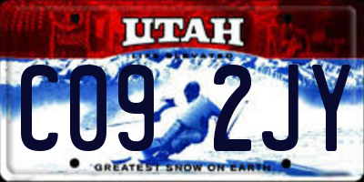 UT license plate C092JY