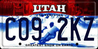 UT license plate C092KZ
