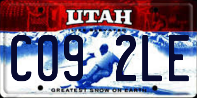 UT license plate C092LE