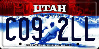 UT license plate C092LL