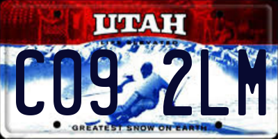 UT license plate C092LM