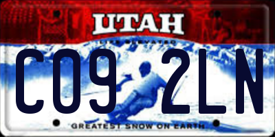 UT license plate C092LN