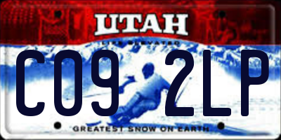 UT license plate C092LP