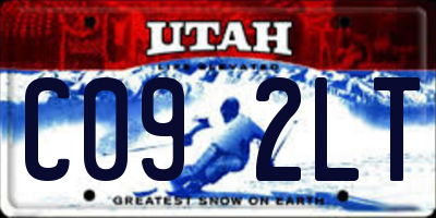 UT license plate C092LT