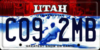 UT license plate C092MB