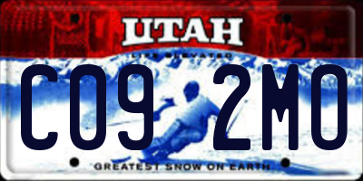 UT license plate C092MO