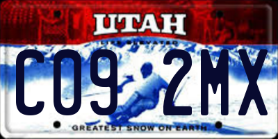 UT license plate C092MX