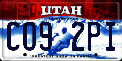 UT license plate C092PI
