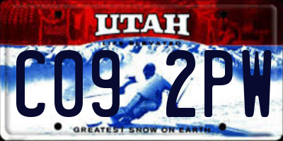 UT license plate C092PW