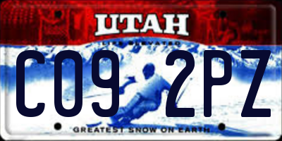 UT license plate C092PZ