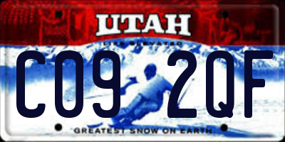 UT license plate C092QF