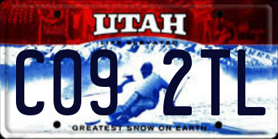 UT license plate C092TL