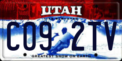 UT license plate C092TV