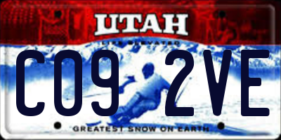 UT license plate C092VE