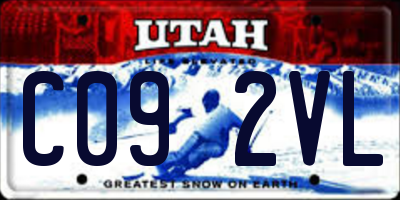 UT license plate C092VL