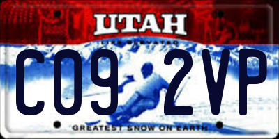 UT license plate C092VP