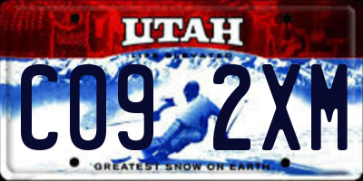 UT license plate C092XM