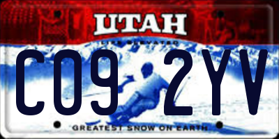 UT license plate C092YV