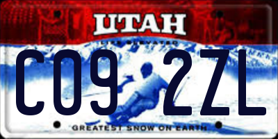 UT license plate C092ZL