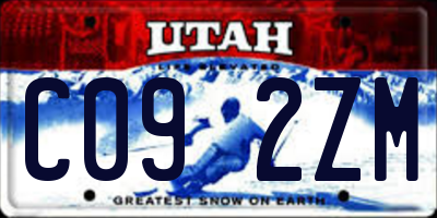 UT license plate C092ZM