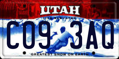 UT license plate C093AQ