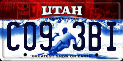 UT license plate C093BI
