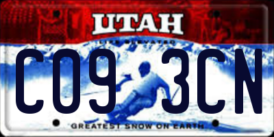 UT license plate C093CN