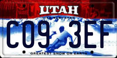 UT license plate C093EF