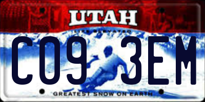 UT license plate C093EM