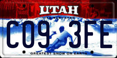 UT license plate C093FE