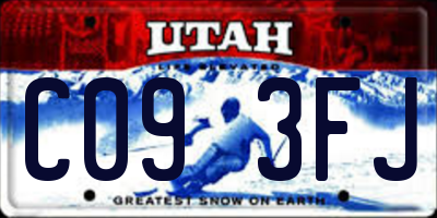 UT license plate C093FJ