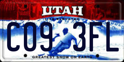 UT license plate C093FL