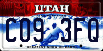 UT license plate C093FQ