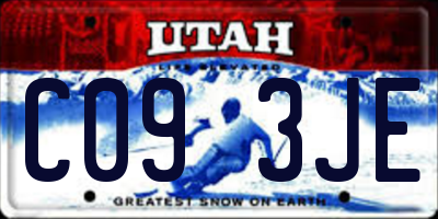 UT license plate C093JE
