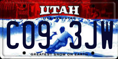 UT license plate C093JW