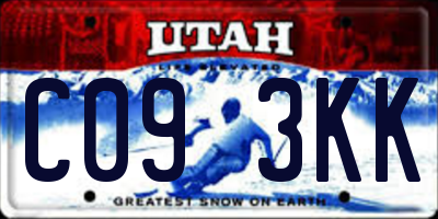 UT license plate C093KK