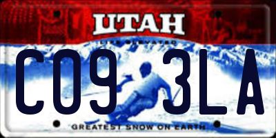 UT license plate C093LA