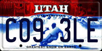 UT license plate C093LE
