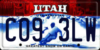 UT license plate C093LW
