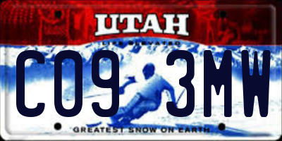 UT license plate C093MW