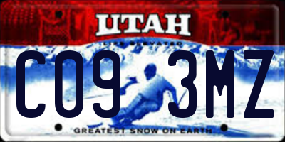 UT license plate C093MZ
