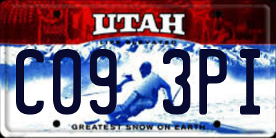 UT license plate C093PI