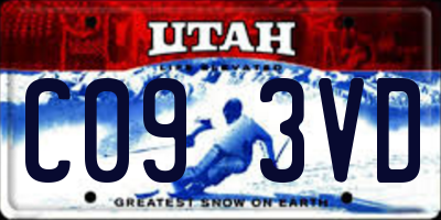 UT license plate C093VD