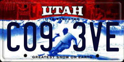 UT license plate C093VE
