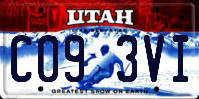 UT license plate C093VI