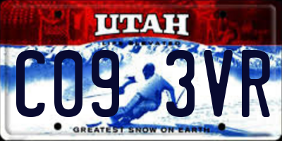 UT license plate C093VR