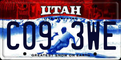 UT license plate C093WE