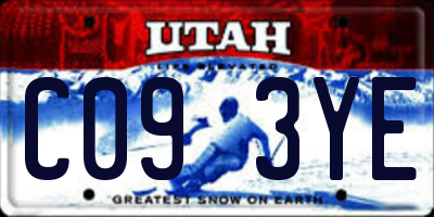 UT license plate C093YE