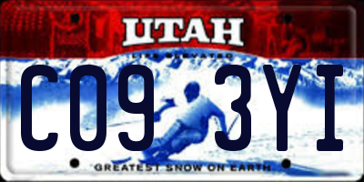 UT license plate C093YI