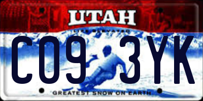 UT license plate C093YK